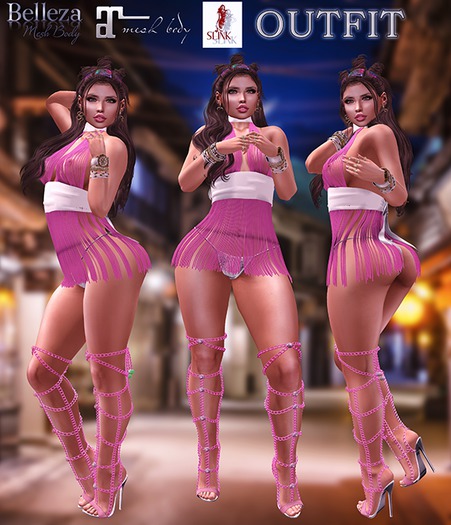 J.C OUTFIT # 34 # White and pink