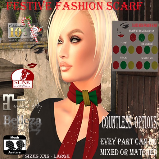 YGTL - WOMEN'MESH FESTIVE FASHION SCARF 