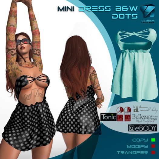 NURBS MINI DRESS B&W DOTS