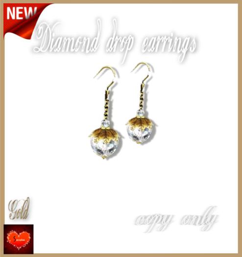 Diamond drop earrings