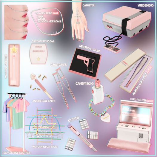 Wednesday[+] ~ Girls Wounds ~ Oxygen Tubes - RARE