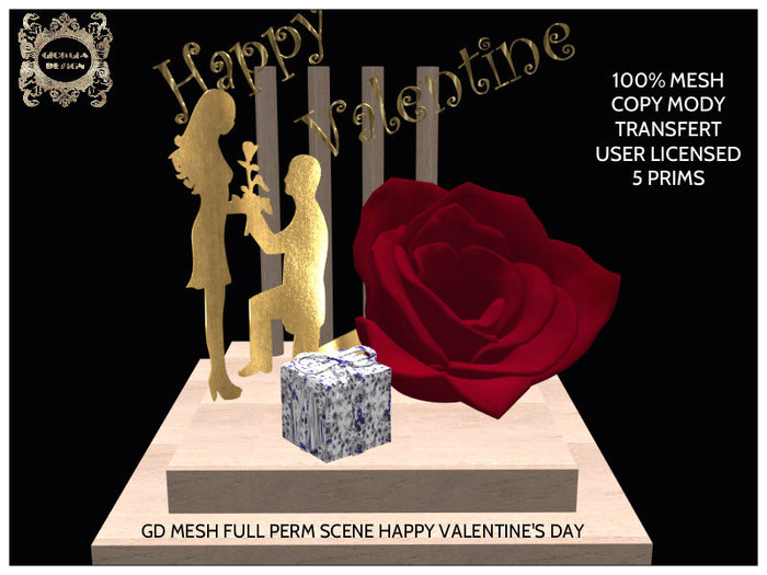GD MESH FULL PERM SCENE HAPPY VALENTINE'S DAY