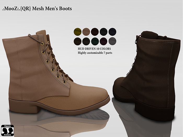 .:MooZ:.{QR} Mesh Men's Boots (10 Colors)