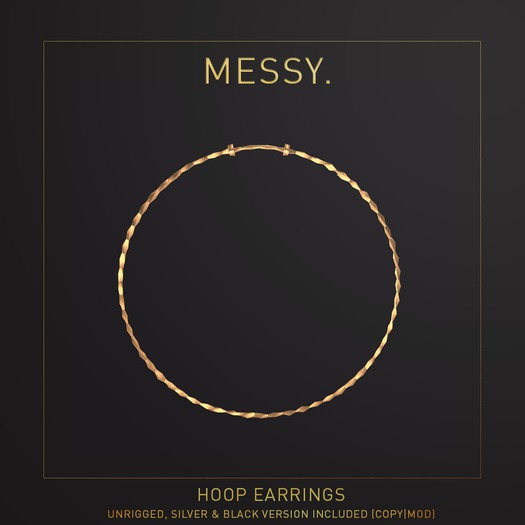Messy. Hoop Earrings Twisted