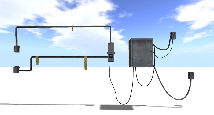 Electrical wires on the wall