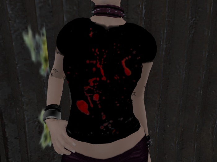 Women's Fitted Blood Splatter Tee