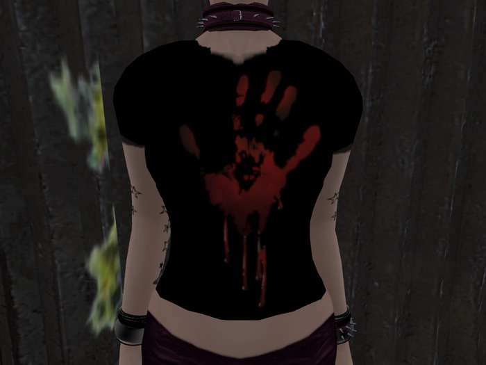 Women's Fitted Bloody Handprint Tee