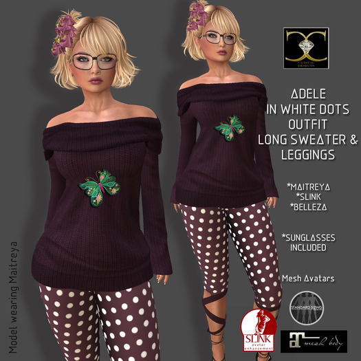 ADELE WITH WHITE DOTS