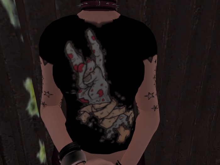 FREE Women's Fitted Zombie Hand Graphic Tee