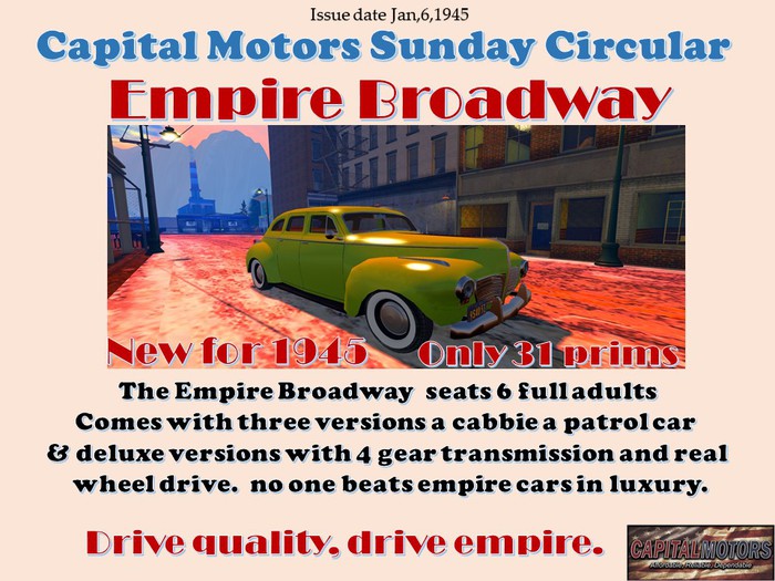 1945 Empire  Broadway standard   crate