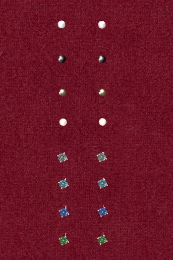 SNJ Various stud earrings - resizeable