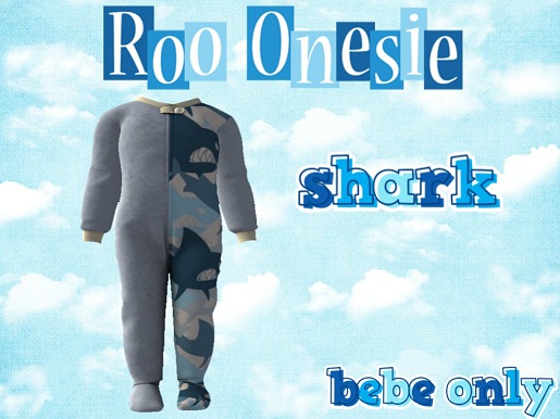 -BSD-Roo Onesie-Bebe-Shark