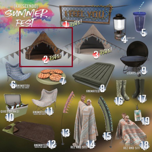 [Kres] SummerFest - 2 Chocolate Tent RARE