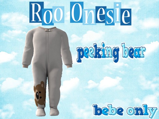 -BSD-Roo Onesie-Bebe-Peeking Bear