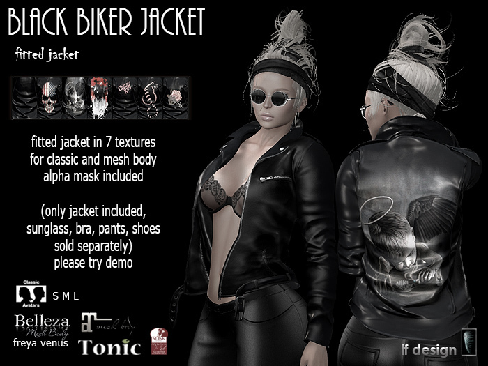 [lf design] Black Biker Jacket Demo