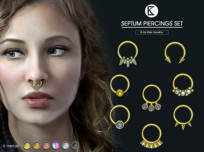 [*K*] Septum Piercings Set - DEMO