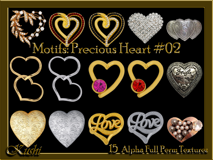 !Kushi! MotifsPreciousHeart#02 Textures -WEAR TO UNPACK