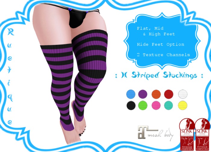 :RT: H Striped Stockings