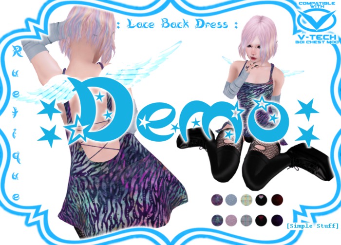:RT: Lace Back Dress - V-Tech - Demo