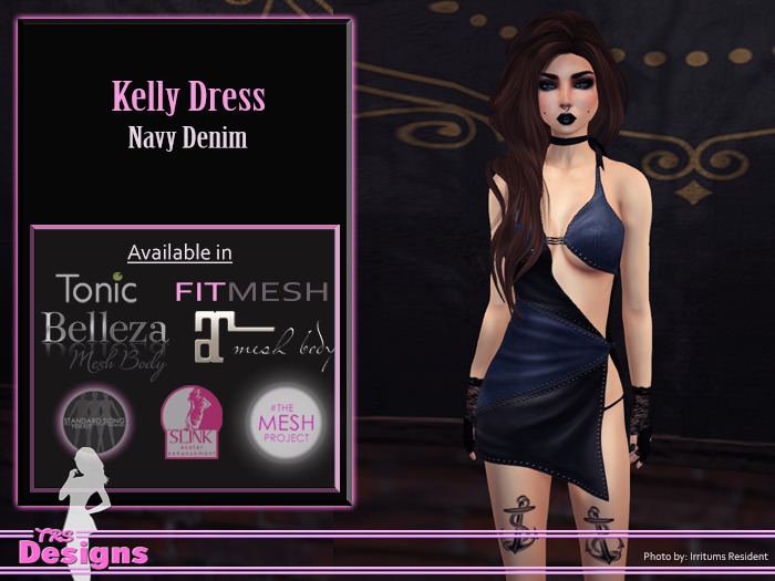 Kelly Dress Navy Denim