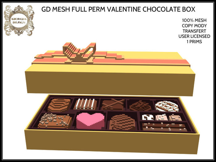 GD MESH FULL PERM VALENTINE CHOCOLATE BOX