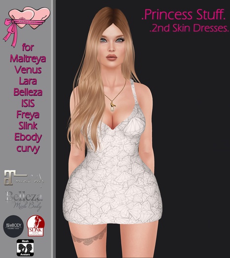 .Princess Stuff.[2nd Skin Dress] White Diamonds