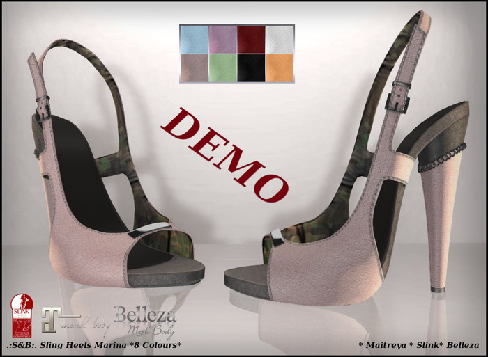 .:S&B:. Sling Heels Marina *8 Colours* Demo