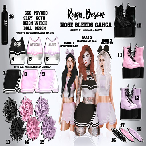 BESOM.- SCREAMQUEEN (HAIR)- FATPACK #2 RARE