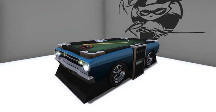 Raccoon Racing - Muscle Car Pool Table