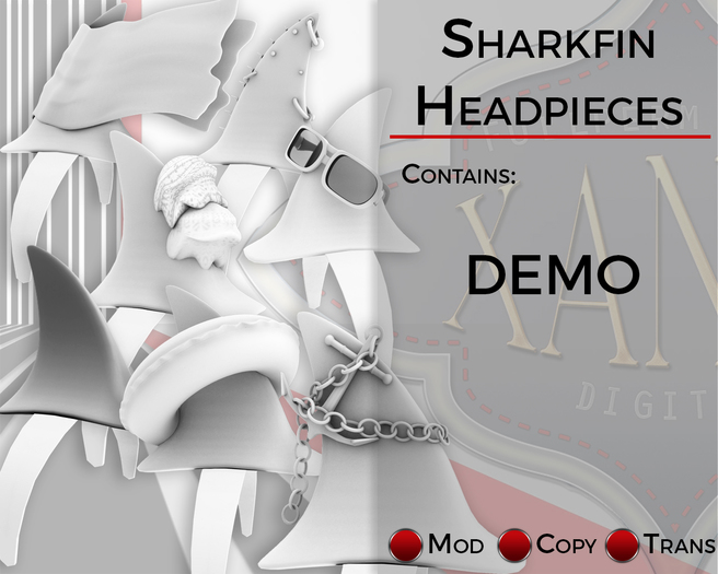 {Xansa} Sharkfin Headpieces - DEMO