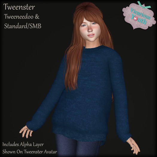 {V*Y} Cozy Sweater - Mottled Sapphire