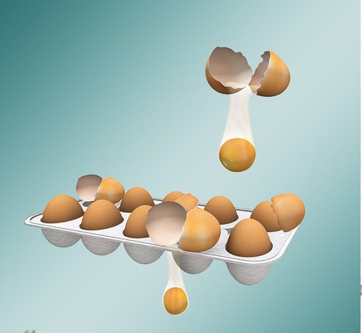 *[Black Bantam] Destroyed Egg Carton