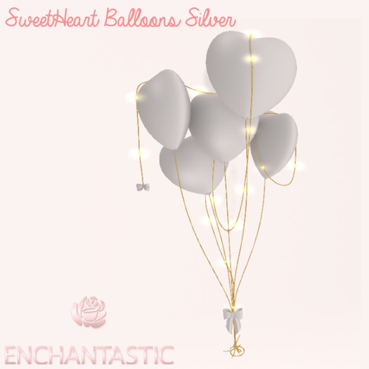 {ENT} Sweet Heart Balloons Silver
