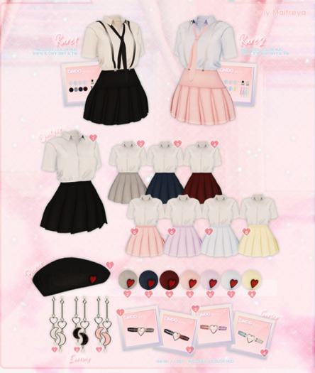 ONDO // Heart Button Garter 4 [BOX]