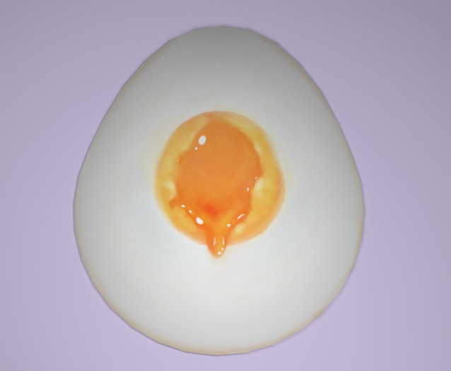 soft boiled egg rug