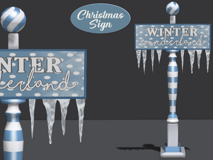 Townies Mesh Christmas Winter Wonderland Sign v2