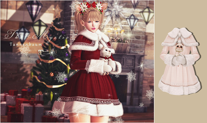 *The Mystic*Winter Fur Coat with Kitten (Rose) -Maitreya