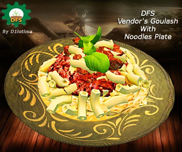 DFS Vendor's Goulash With Noodles Plate (Rare)