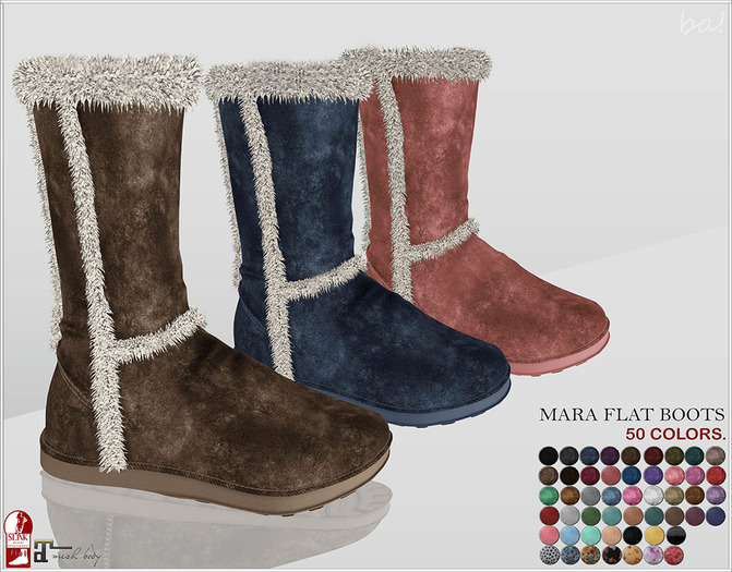 MARA Flat Boots 50 Colors V2.