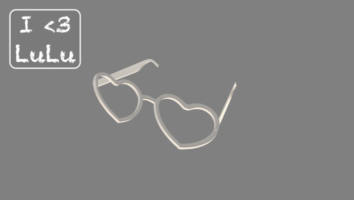 I<3LuLu heart glasses