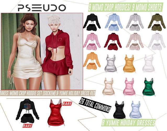 Pseudo- Momo Crop Hoodie Lara Red