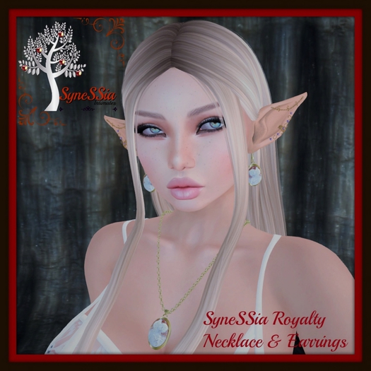 SyneSSia Royalty Pendant & earrings Gold {Add & Click}