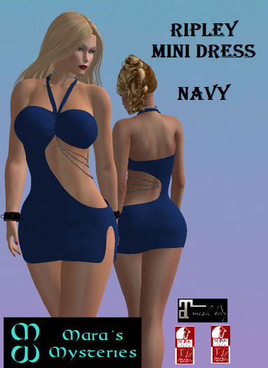 *MM* Ripley Mini Dress - Navy
