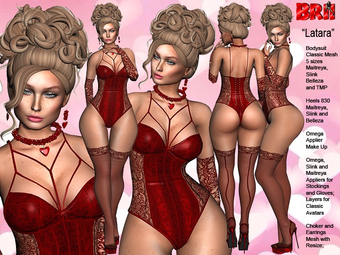 **LATARA RED VERSION RISQUE STYLE COMPLET OUTFIT **