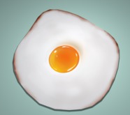 fried egg rug