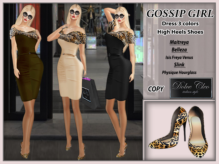 Second Life Marketplace BIG SALE!!! GOSSIP GIRL Dress and Shoes [DEMO]