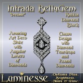 * * OUTLET PRICE * * INTRADA "Prelude" Kahlia BellyGem OP - White Diamonds Black