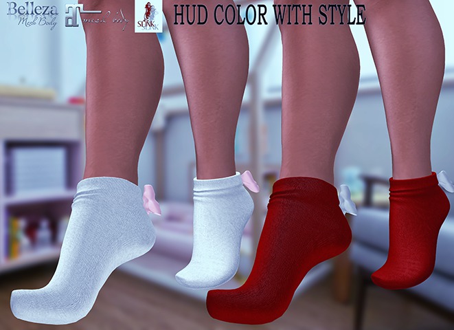 J.C Socks with Bow HUD COLOR