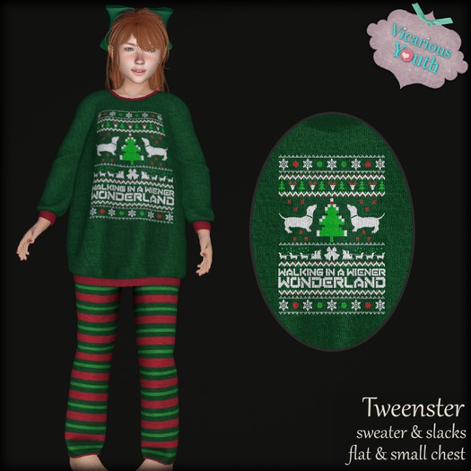 {V*Y} Frankie Sweater & Slacks - Weiner Wonderland