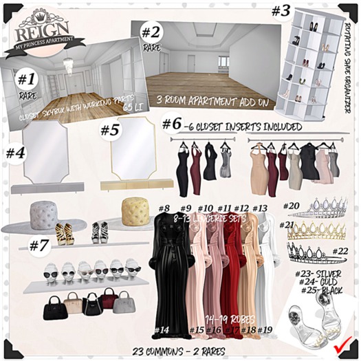 REIGN.- PRINCESS SLIPPERS MAITREYA (SILVER) #23